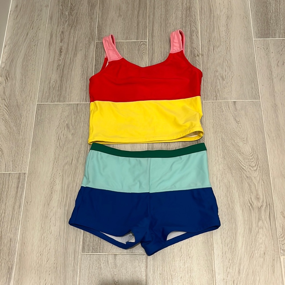 Hanna Andersson Girls Rainbow 2-piece Bathing suit